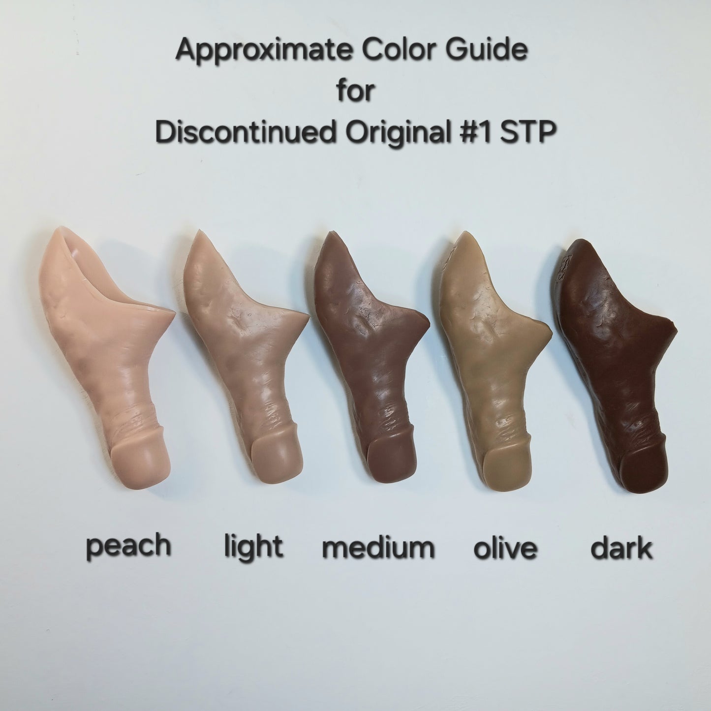 Color guide for Number One STP- colors are approximate