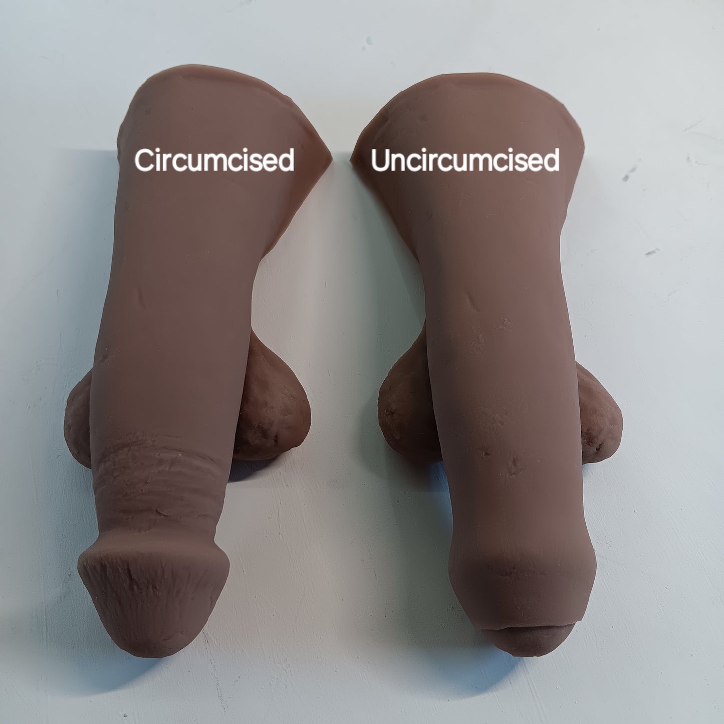 Image showing circumcised and uncircumcised variations of the 5 inch STP Skin.