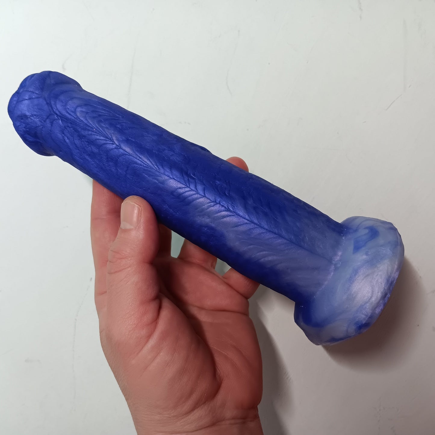 Purple Shimmer Unique B.J. Suction Dildo