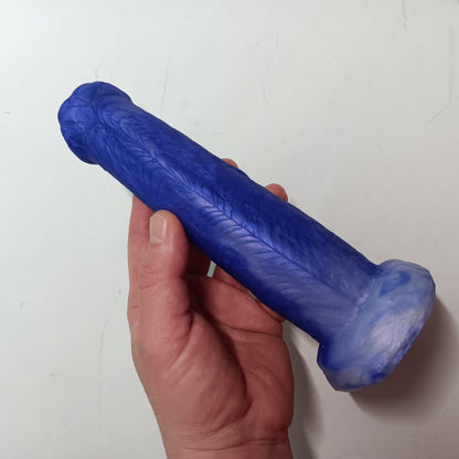 Purple Shimmer Unique B.J. Suction Dildo