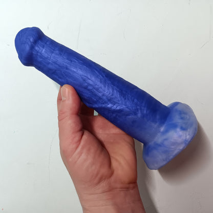 Purple Shimmer Unique B.J. Suction Dildo