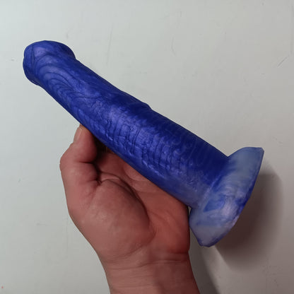 Purple Shimmer Unique B.J. Suction Dildo