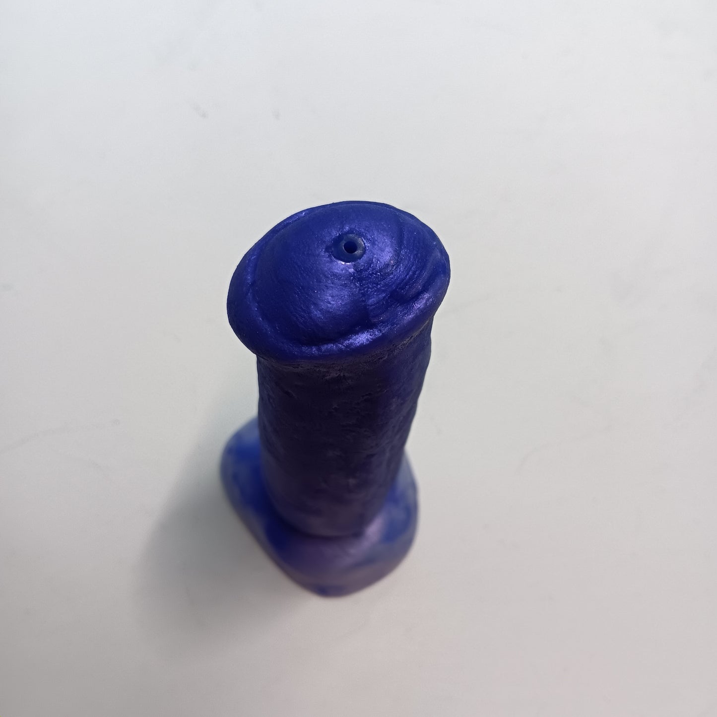 Purple Shimmer Unique B.J. Suction Dildo