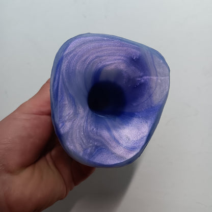 Purple Shimmer Unique B.J. Suction Dildo