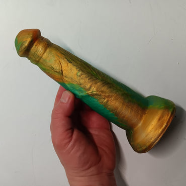 Green Gold Unique B.J. Suction Dildo