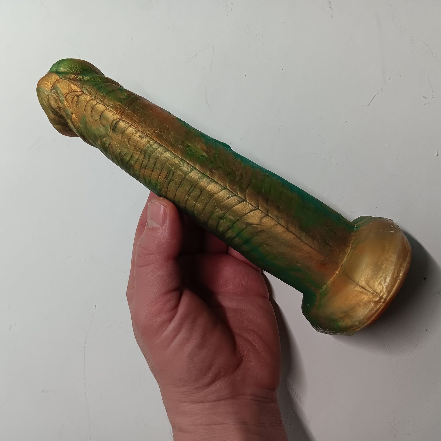 Green Gold Unique B.J. Suction Dildo