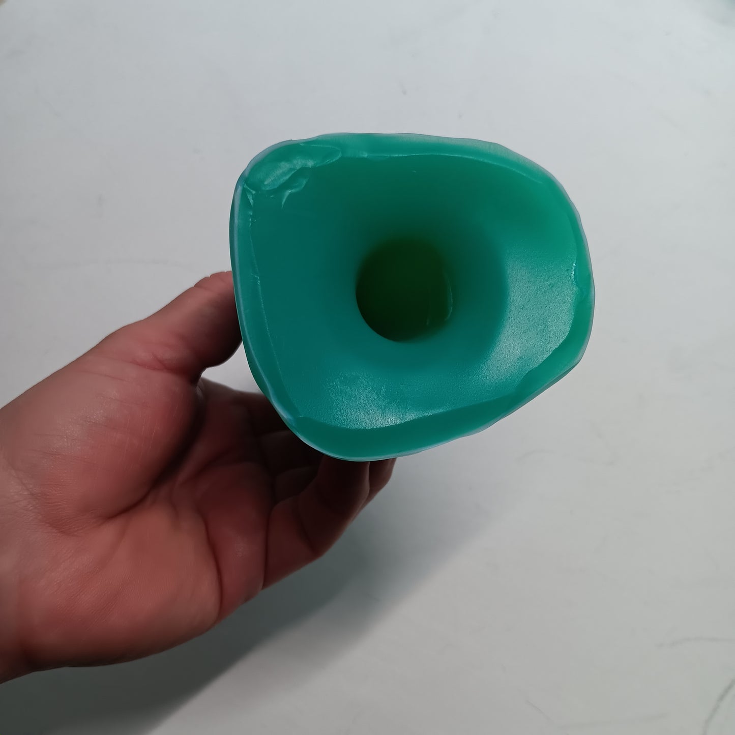 High-Gloss Shimmer Green-Blue Unique B.J. Suction Dildo