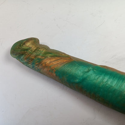 Green Gold Unique B.J. Suction Dildo