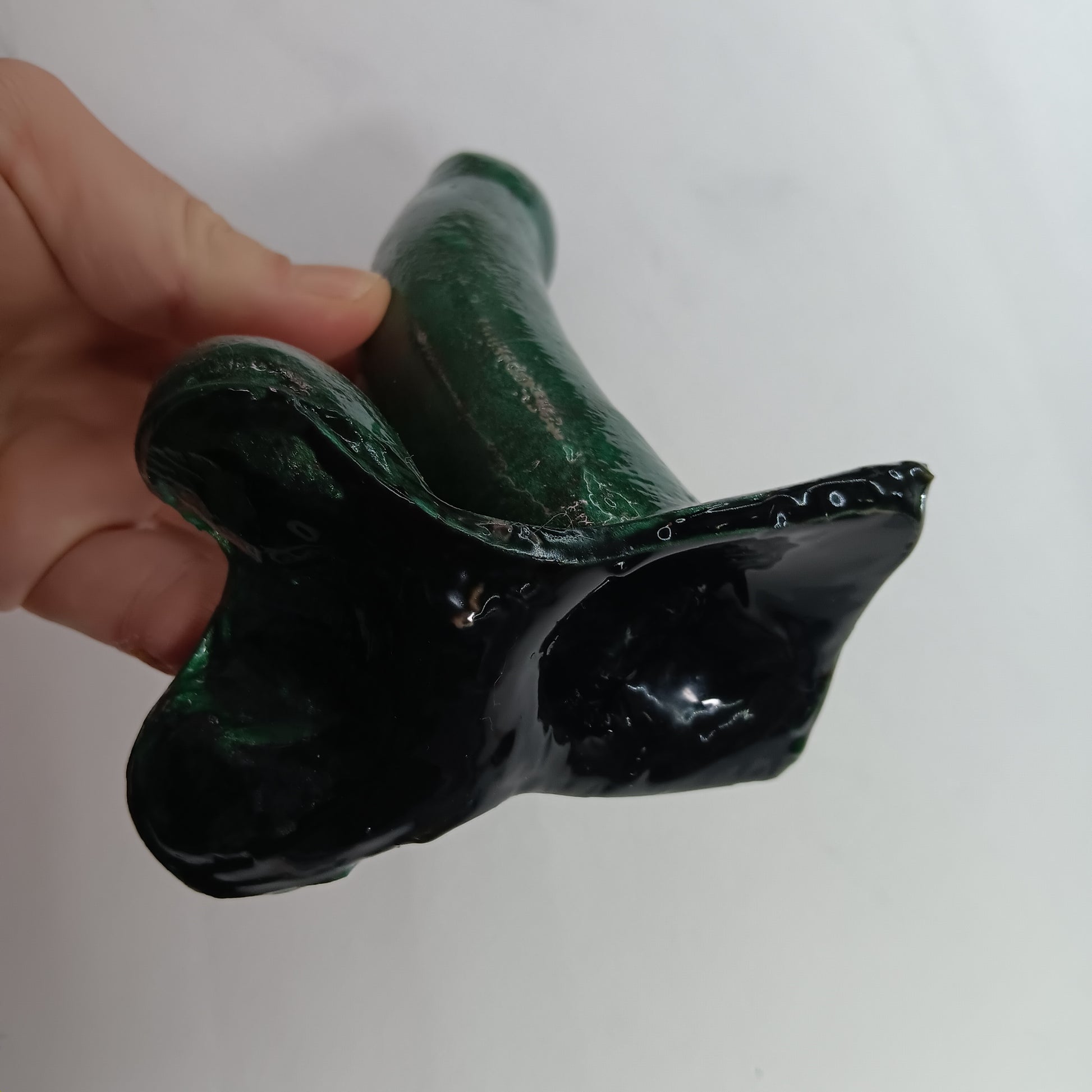 Showing the backside, the shaft is hollow the inside is black.