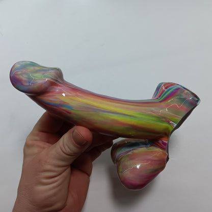 Color Drip from the left side.  It is uniform in the colors.