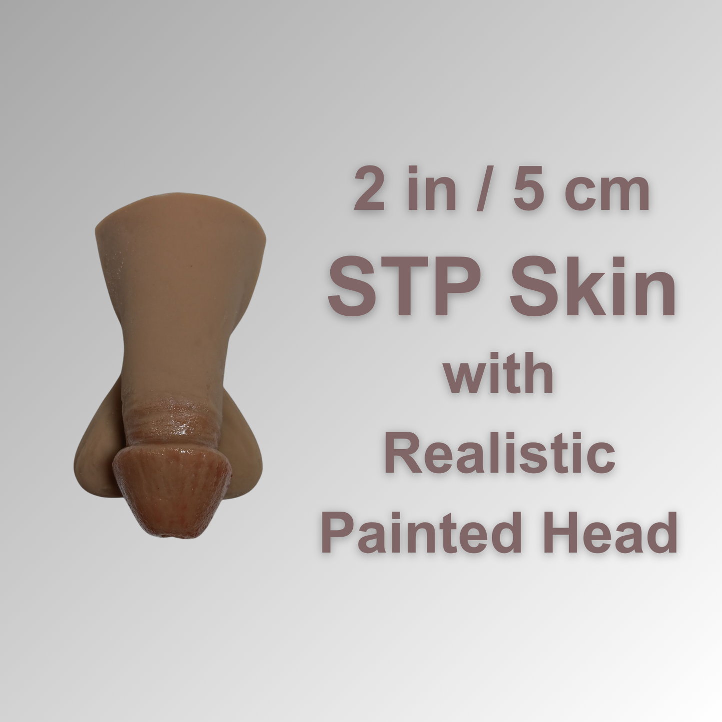 2 in (5 cm) STP Skin with Realistic Painted Head