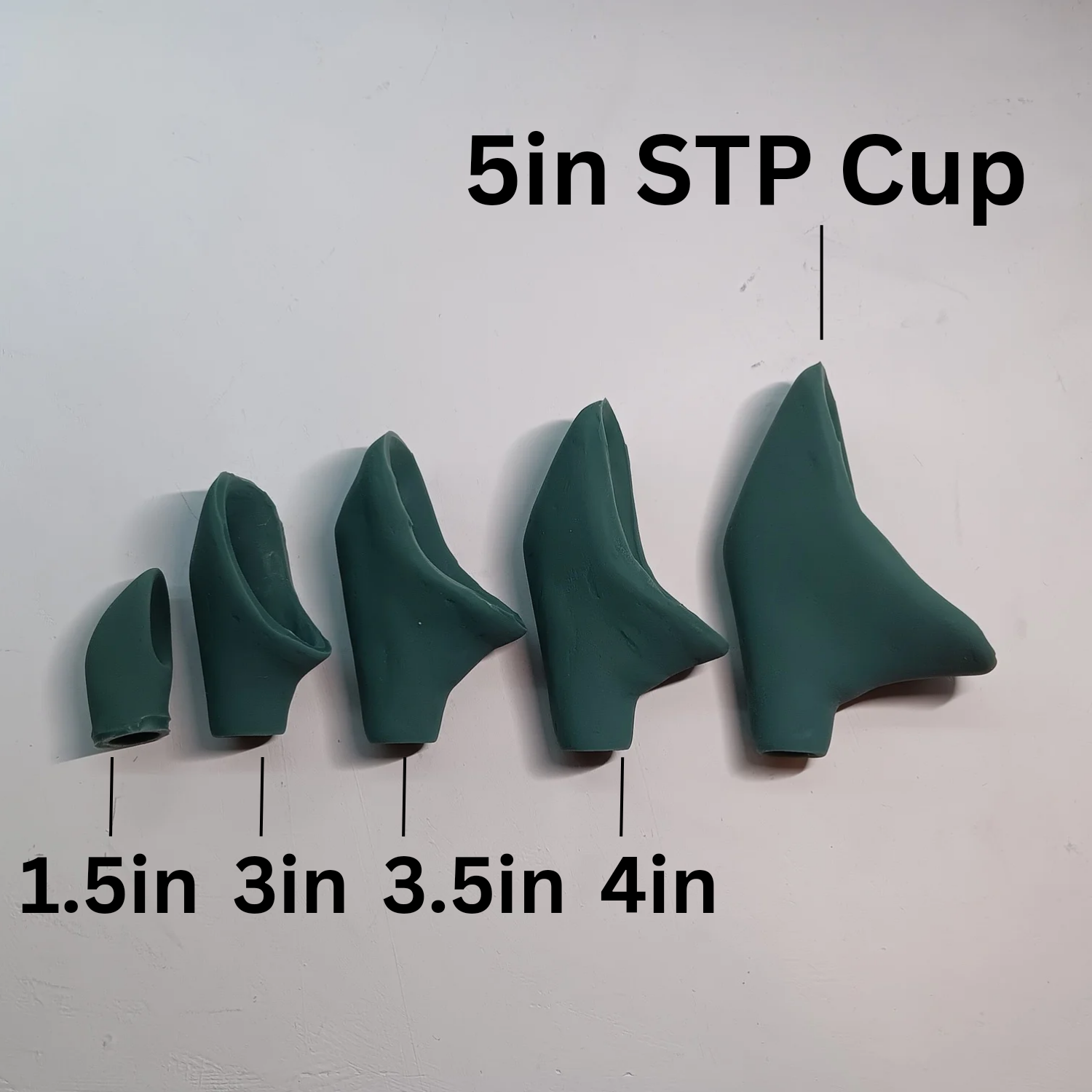 Image showing 5 STP cup sizes