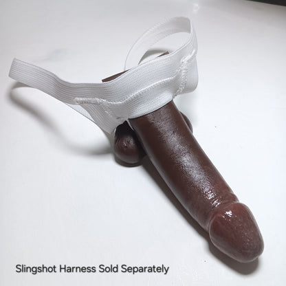 5 inch Action Toy in a white Slingshot Fitted harness.