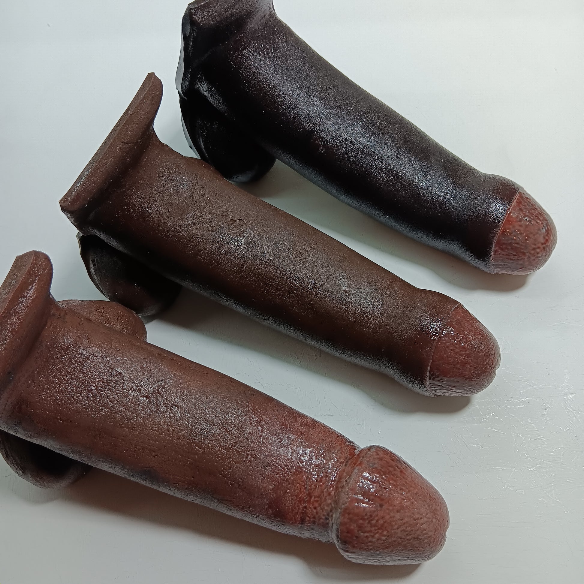 Small selection of 6 inch Action Toys in deeper skin tones to show texture and style choices.