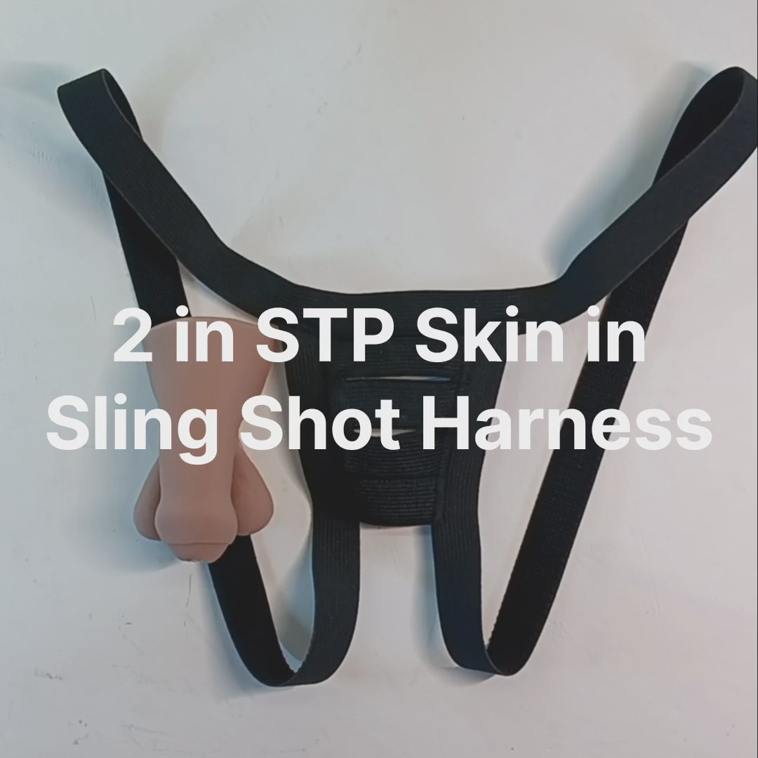 short video of the 2 inch STP Skin in a black Sling Shot Harness