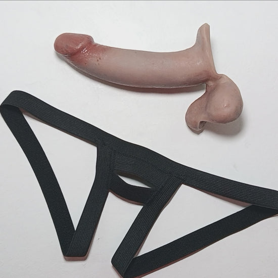 6 inch SQUEEZE Action Toy in the Fitted Slingshot Harness